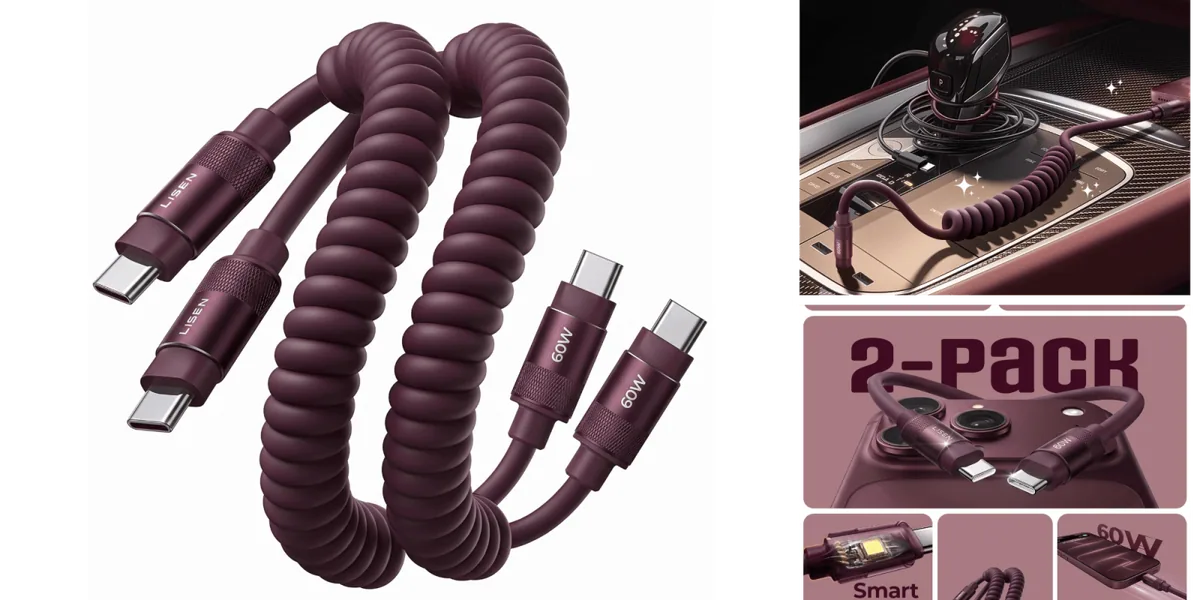 Coiled USB-C cables for iPhone 18 Pro now available at discount