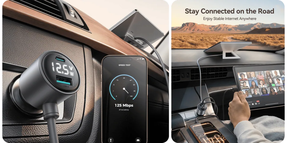 Car charger lets you use Starlink Mini while traveling