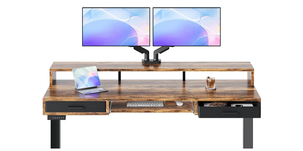 Standing desk with drawers now available at 40% discount