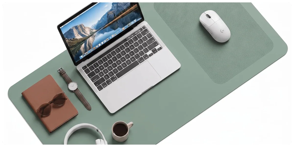 Silicone desk mat with mouse pad area drops to $17