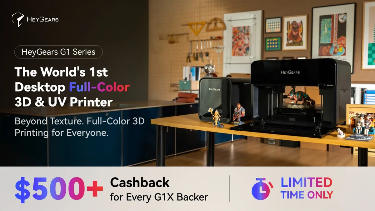 Sponsored: HeyGears G1X: First Desktop Full-Color 3D & UV Printer