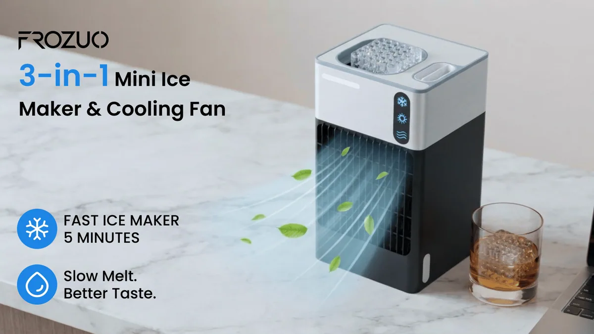 Sponsored: FROZUO F1:World 1 st 3-in-1 Mini Ice Maker & Cooling Fan