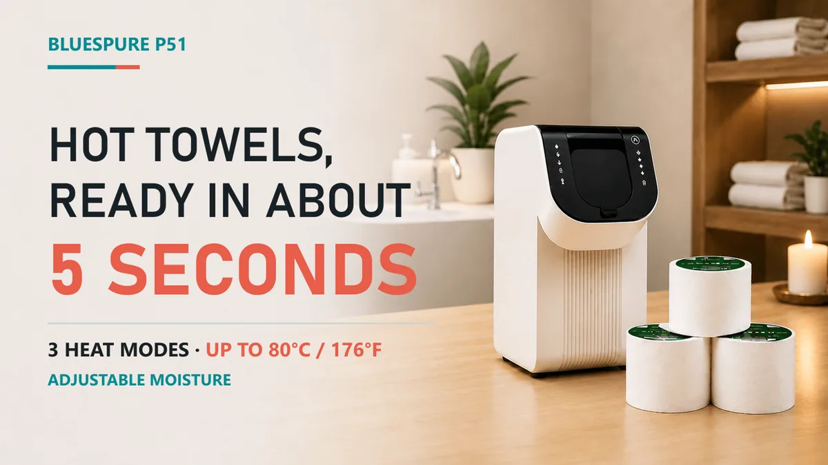 Sponsored: BluesPure P51: Fresh Hot Towels in About 5 Seconds